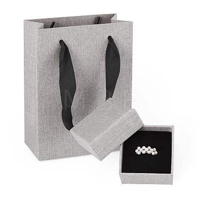 5Pcs Square Paper Jewelry Display Cases CON-TA0001-39A-02-1