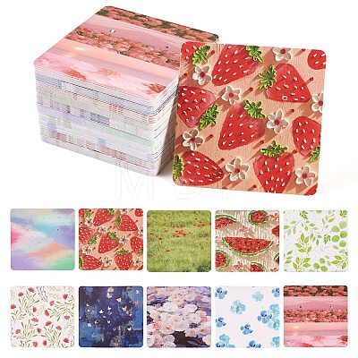  100 Sheets 10 Styles Paper Earring Display Cards CDIS-TA0001-18-1