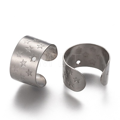 304 Stainless Steel Ear Cuff Findings STAS-P249-19P-1
