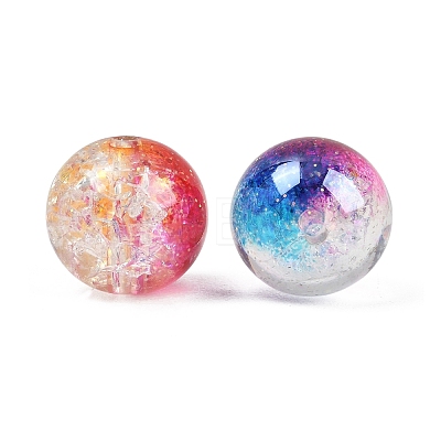 Transparent Crackle Resin Beads RESI-C070-15-1
