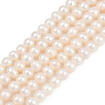 Natural Cultured Freshwater Pearl Beads Strands PEAR-I007-07X-12D-1