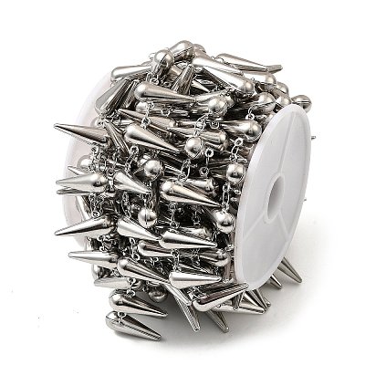 304 Stainless Steel Teardrop Link Chains CHS-G042-07P-1