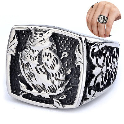 304 Stainless Steel Finger Rings for Men WGC5670-01-1