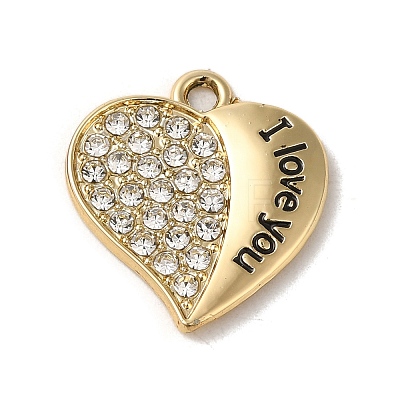 Alloy Rhinestone Pendants PALLOY-P303-04G-03-1