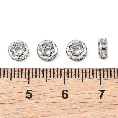 SHEGRACE Brass Micro Pave Clear Cubic Zirconia Spacer Beads XGRQ1U396-362P-1