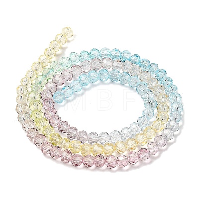 Transparent Painted Glass Beads Strands DGLA-A034-T4mm-A15-1