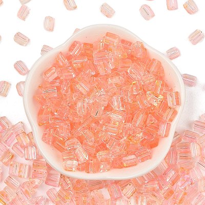 Transparent Spray Painted Glass Seed Beads SEED-L011-10A-10-1