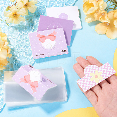 40Pcs 4 Styles Paper Foldable Header Cards CDIS-TA0001-51-1