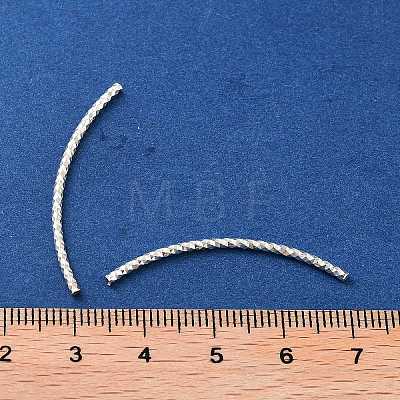 925 Sterling Silver Curved Tube Beads STER-H112-07B-1