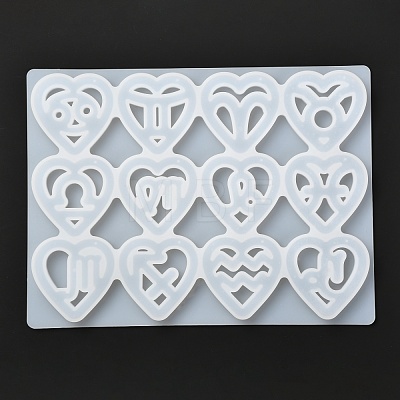Heart with Constellation Silicone Pendant Molds DIY-I065-12-1