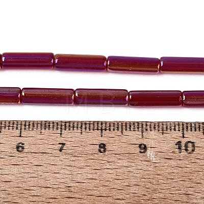 Electroplate Transparent Glass Beads Strands EGLA-Q132-02A-C01-1