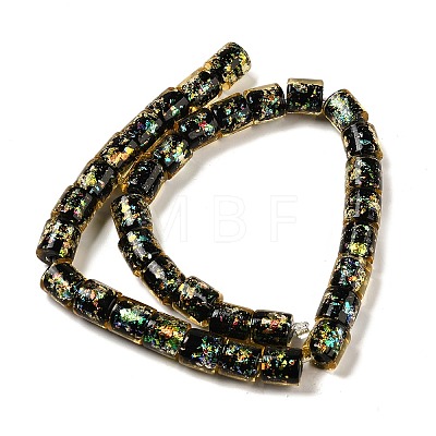 Handmade Dichroic Foil Glass Beads Strands DICH-U001-09B-1