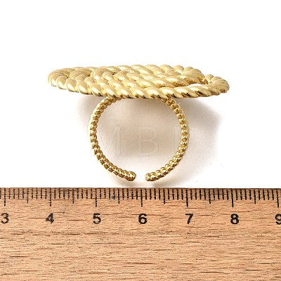 Brass Cuff Rings for Women RJEW-Q008-03G-1