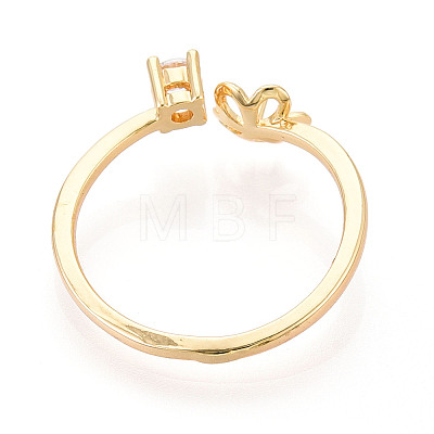Flower Brass Micro Pave Cubic Zirconia Cup Peg Ring Settings X-KK-N274-15G-1