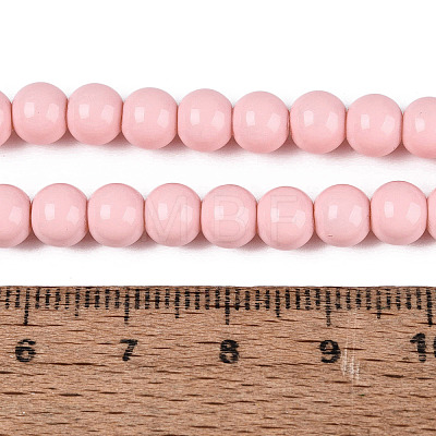 Painted Glass Bead Strands DGLA-S071-6mm-B2-1