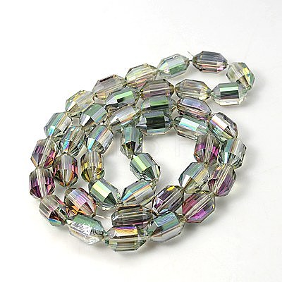 Electroplated Glass Beads EGLA-E006-01-1