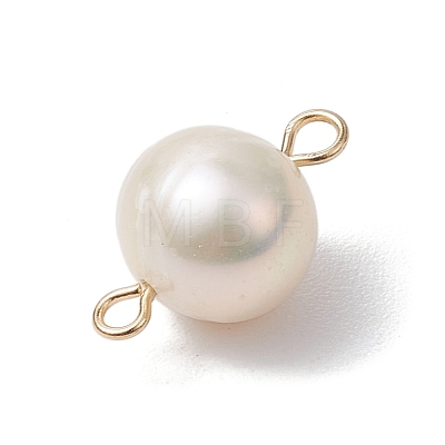 Natural Cultured Freshwater Pearl Connector Charms PALLOY-JF03090-02-1