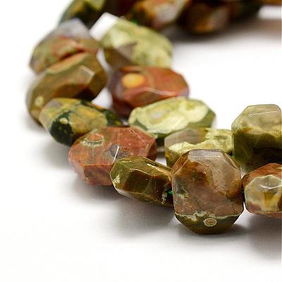 Natural Rhyolite Jasper Beads Strands G-F479-07-1