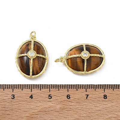 Natural Tiger Eye Pendants GG-CBAB1AA-01B-G03-1