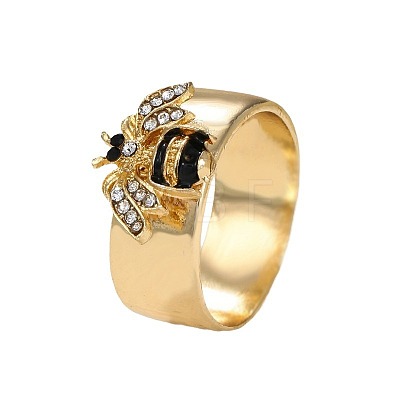 Zinc Alloy and Rhinestone Finger Rings FS-WGB1C3B-04-1