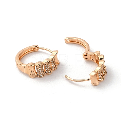 Brass Hoop Earrings with Rhinestone EJEW-K256-62KCG-1