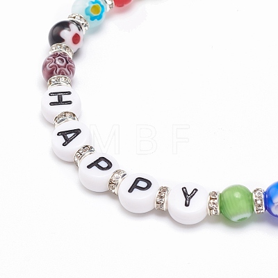 Word Happy Bracelet BJEW-JB08584-05-1