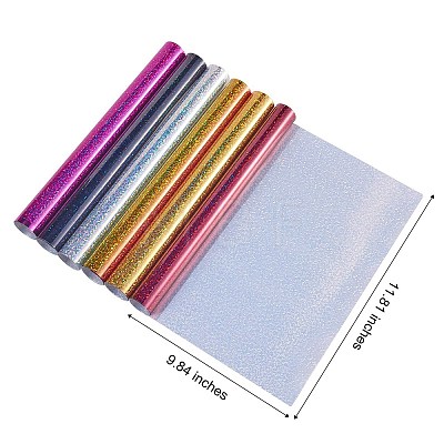 6 Sheets 6 Colors Laser Heat Transfer Vinyl Sheets DIY-SZ0003-75-1