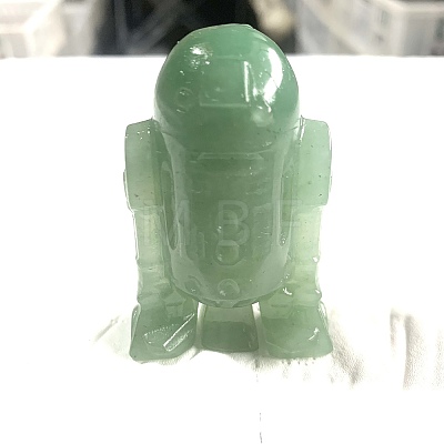 Natural Green Aventurine Carved Robot Figurines PW-WGAEA8B-09-1