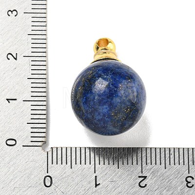 Natural Lapis Lazuli Perfume Bottle Pendants G-K338-22G-06-1