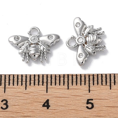 Brass Micro Pave Cubic Zirconia Charms KK-F867-11P-1