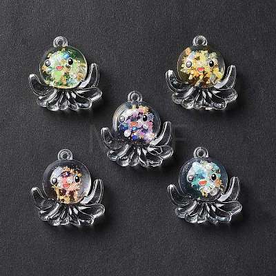 Luminous Transparent Resin Pendants RESI-K019-05-1