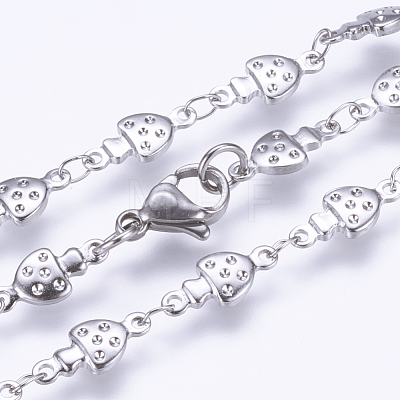 304 Stainless Steel Chain Necklaces STAS-P164-15P-1