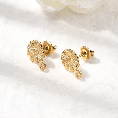 304 Stainless Steel Stud Earring Findings STAS-K306-74G-1