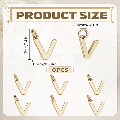 8Pcs Brass Charms KK-LP0001-85V-1