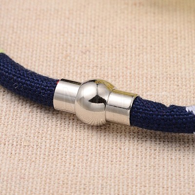 Nylon Cloth Cord Bracelets BJEW-L521-M-1