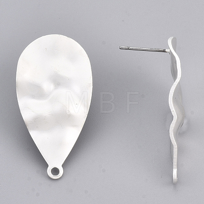 Eco-Friendly Iron Stud Earring Findings X-IFIN-T015-048S-NR-1