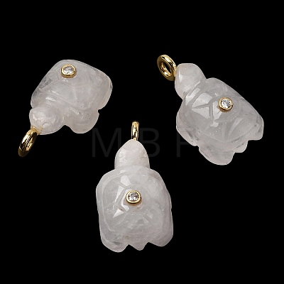 Natural Quartz Crystal Carved Pendants G-H357-03G-14-1