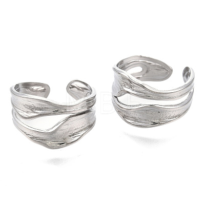 304 Stainless Steel Cuff Ring X-RJEW-N038-112P-1