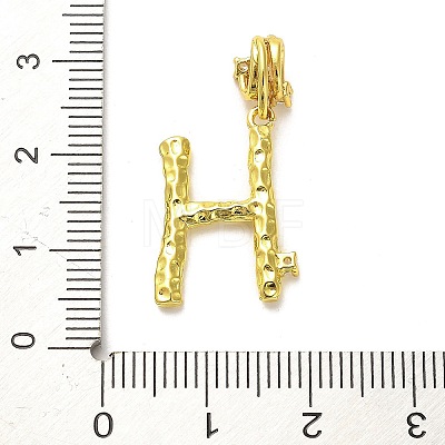 Rack Plating Brass Micro Pave Cubic Zirconia European Dangle Charms KK-L210-015G-H-1