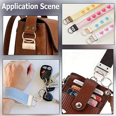40Pcs 4 Colors Iron Ribbon Ends FIND-CN0002-57-1
