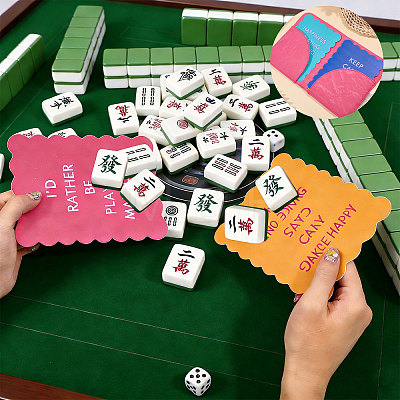 1Pc PU Imitation Leather Mahjong Scorecard Cover AJEW-GL0003-41-1