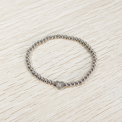 304 Stainless Steel Beads Stretch Bracelets for Women FS-WGC4F34-14-1