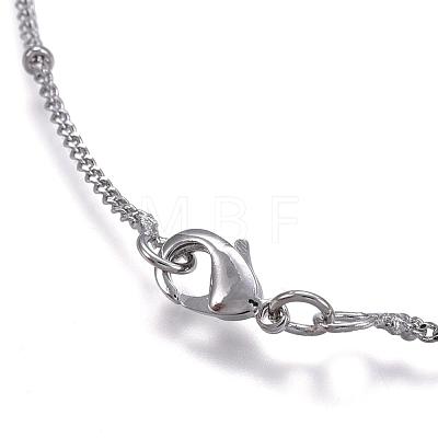 Brass Necklaces NJEW-A266-58-1