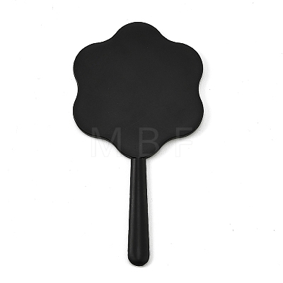 Plastic Flower-Edged Handheld Mirror AJEW-C049-01-1