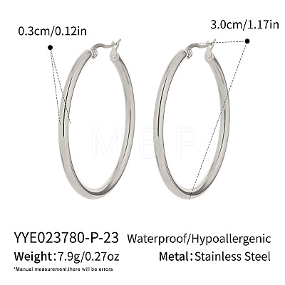 Stainless Steel Hoop Earrings CL5372-4-1