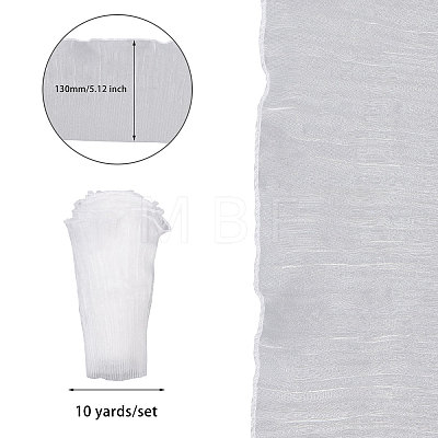 10 Yards Organza Pleated Lace Ribbon OCOR-GL0001-12A-1
