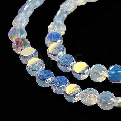 Transparent Electroplate Glass Beads Strands GLAA-Q099-I01-07-1