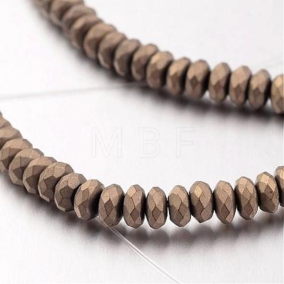 Electroplate Non-magnetic Synthetic Hematite Bead Strands G-F300-48B-1