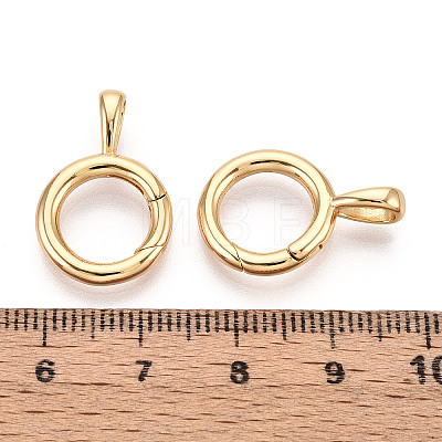 Brass Spring Gate Rings KK-T078-21G-1