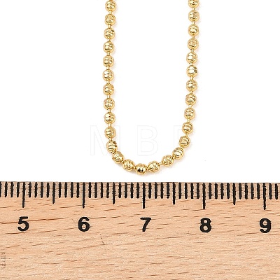 2MM Brass Ball Chain Necklaces for Men Women X-NJEW-L012-04G-1